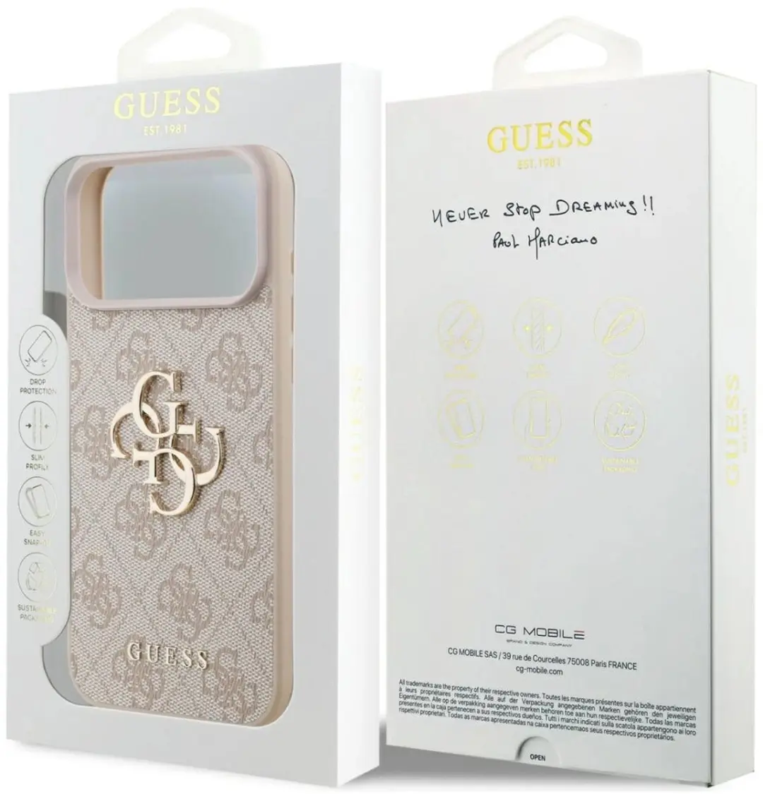 GUESS Back Cover iPhone 17 Pro Max - Roze - GUHCP17X4GMGPI