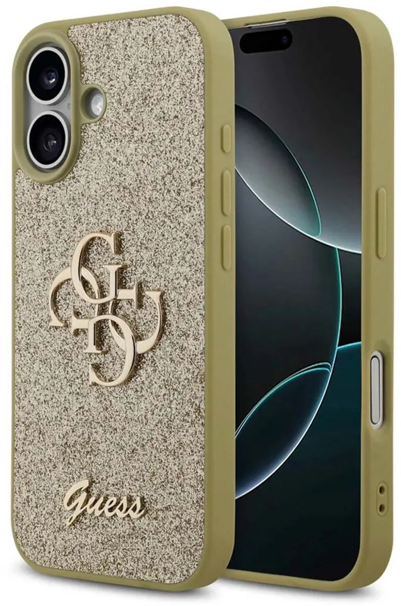GUESS Glitter Hoesje iPhone 17 - Goud - MPN 3666339492175
