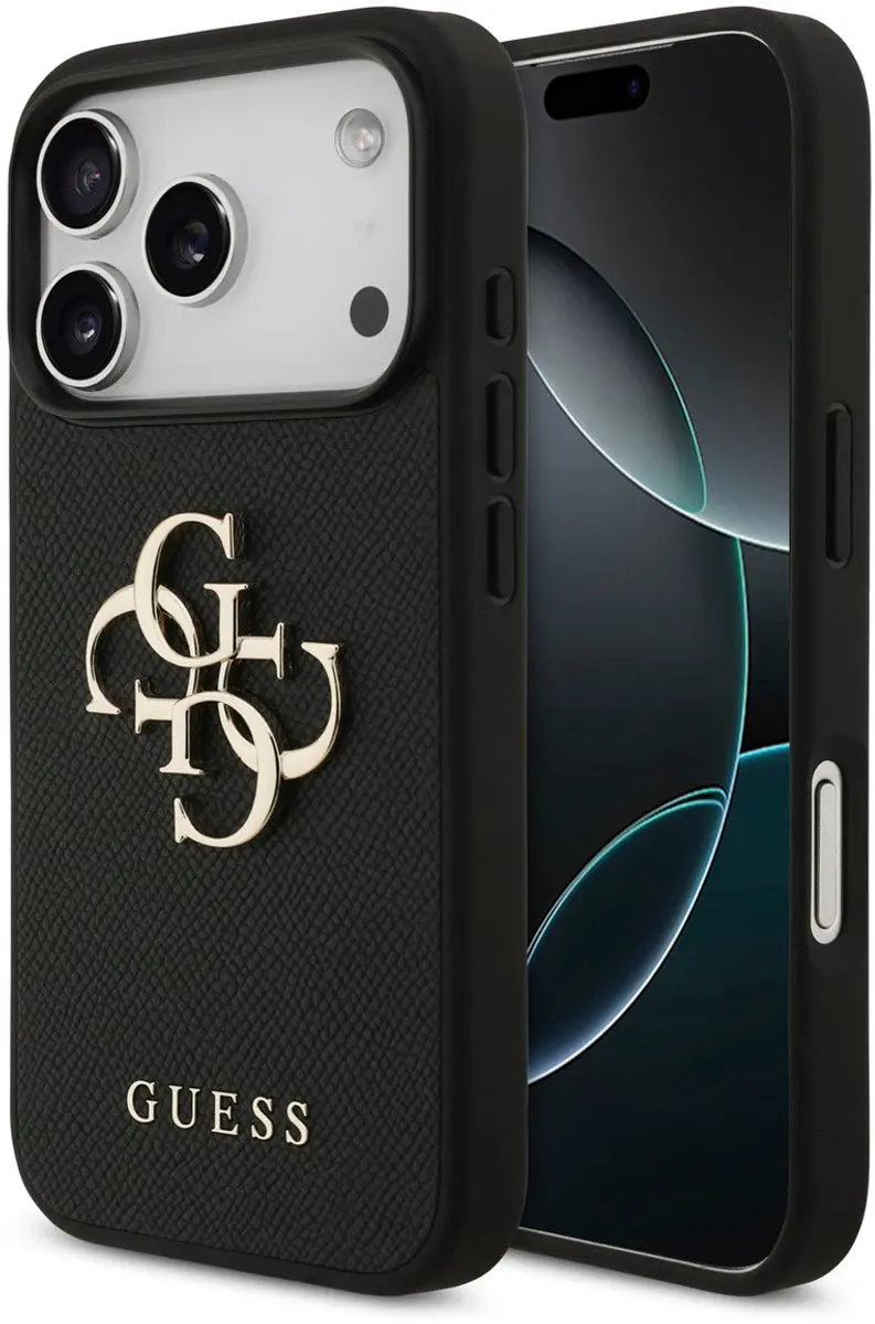 GUESS Back Cover iPhone 17 Pro GUHCP17LPGT4MBK - Zwart - afbeelding 6 van 6