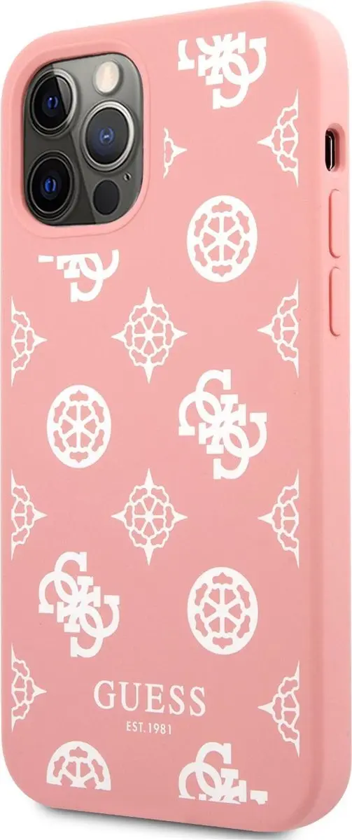 Guess Silicone Backcase iPhone 12 Pro - Roze - MPN 7314