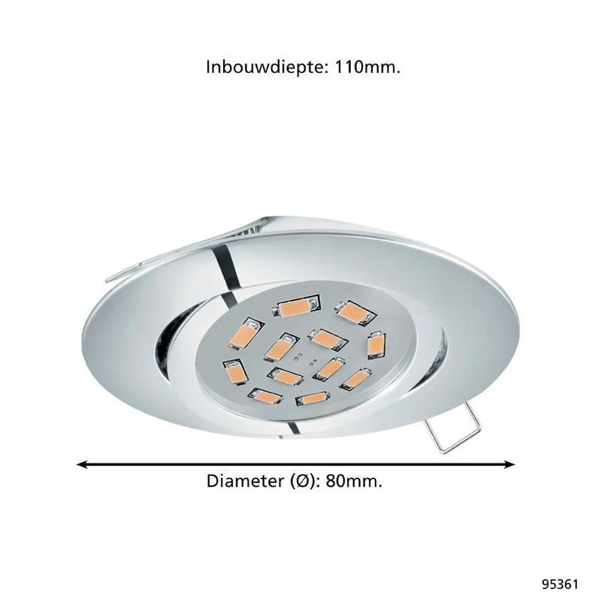 Eglo Tedo Inbouwarmatuur 80cm - Chroom