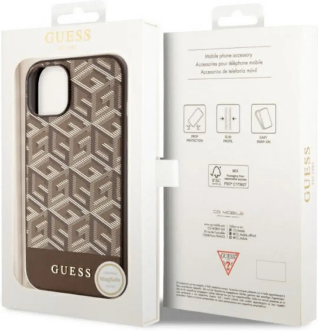 GUESS G-Cube Back Case - iPhone 14 Plus - Bruin