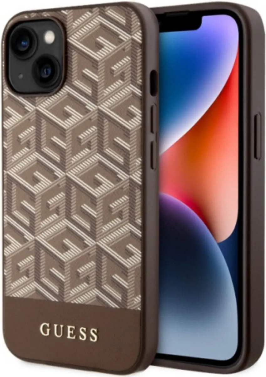 GUESS G-Cube Back Case - iPhone 14 Plus - Bruin