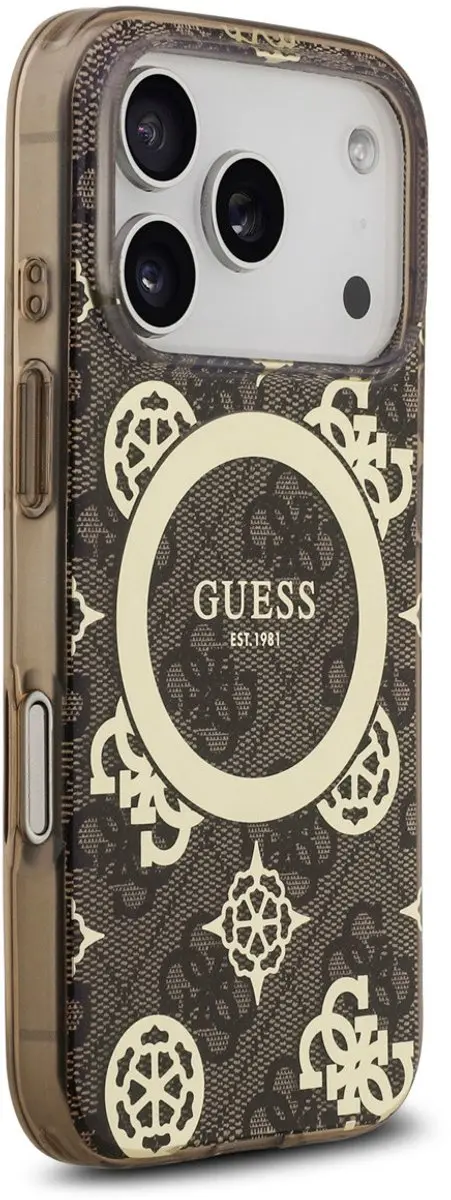 GUESS Telefoonhoesje iPhone 17 Pro - MagSafe - Bruin