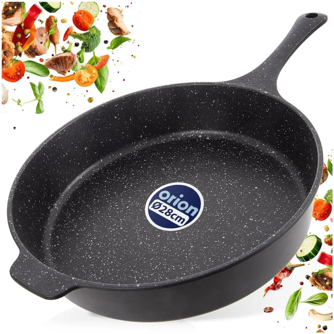 Orion Graniet Diep Grande Koekenpan 28cm - Zwart