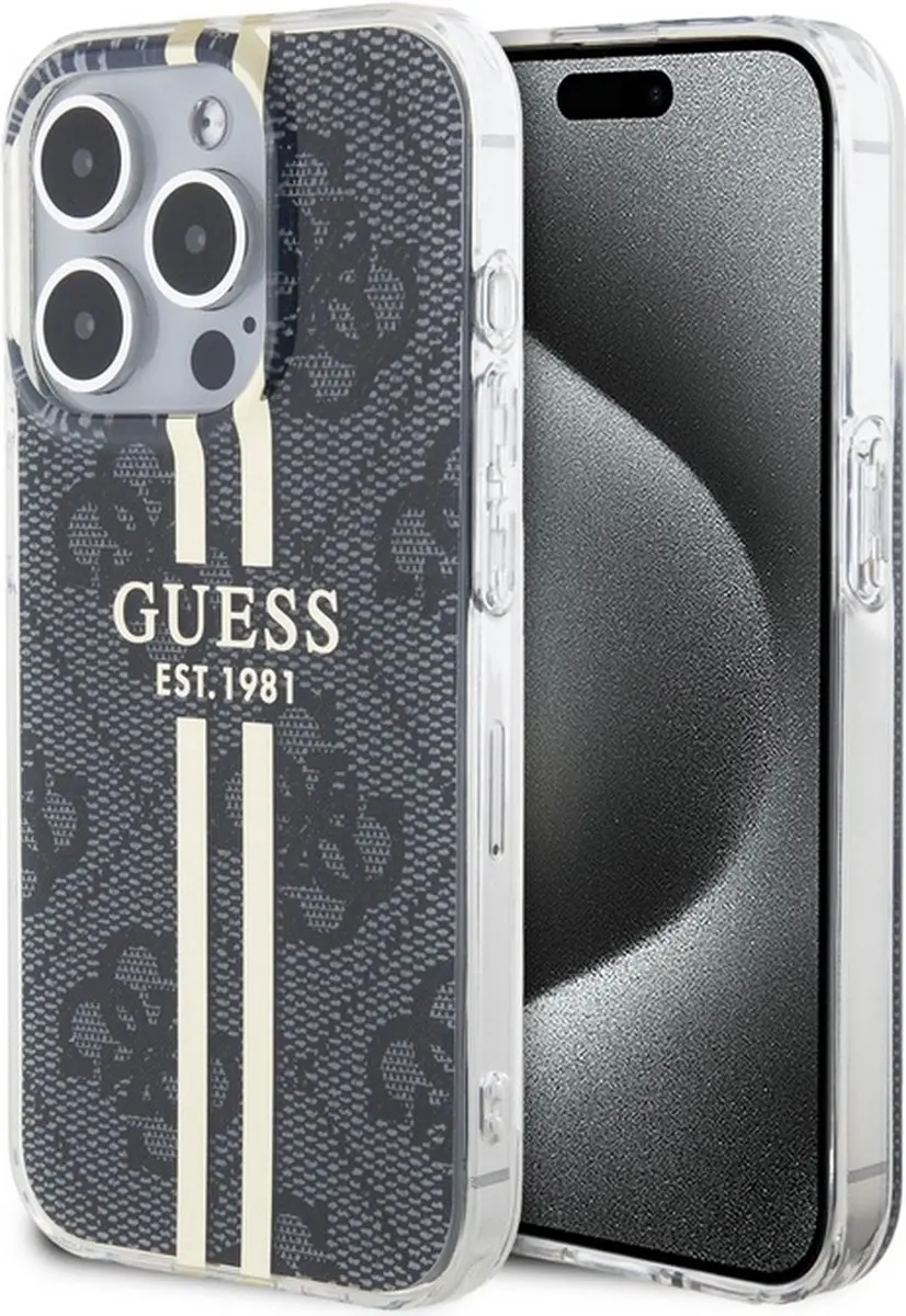 GUESS 4G Gold Stripe Back Case