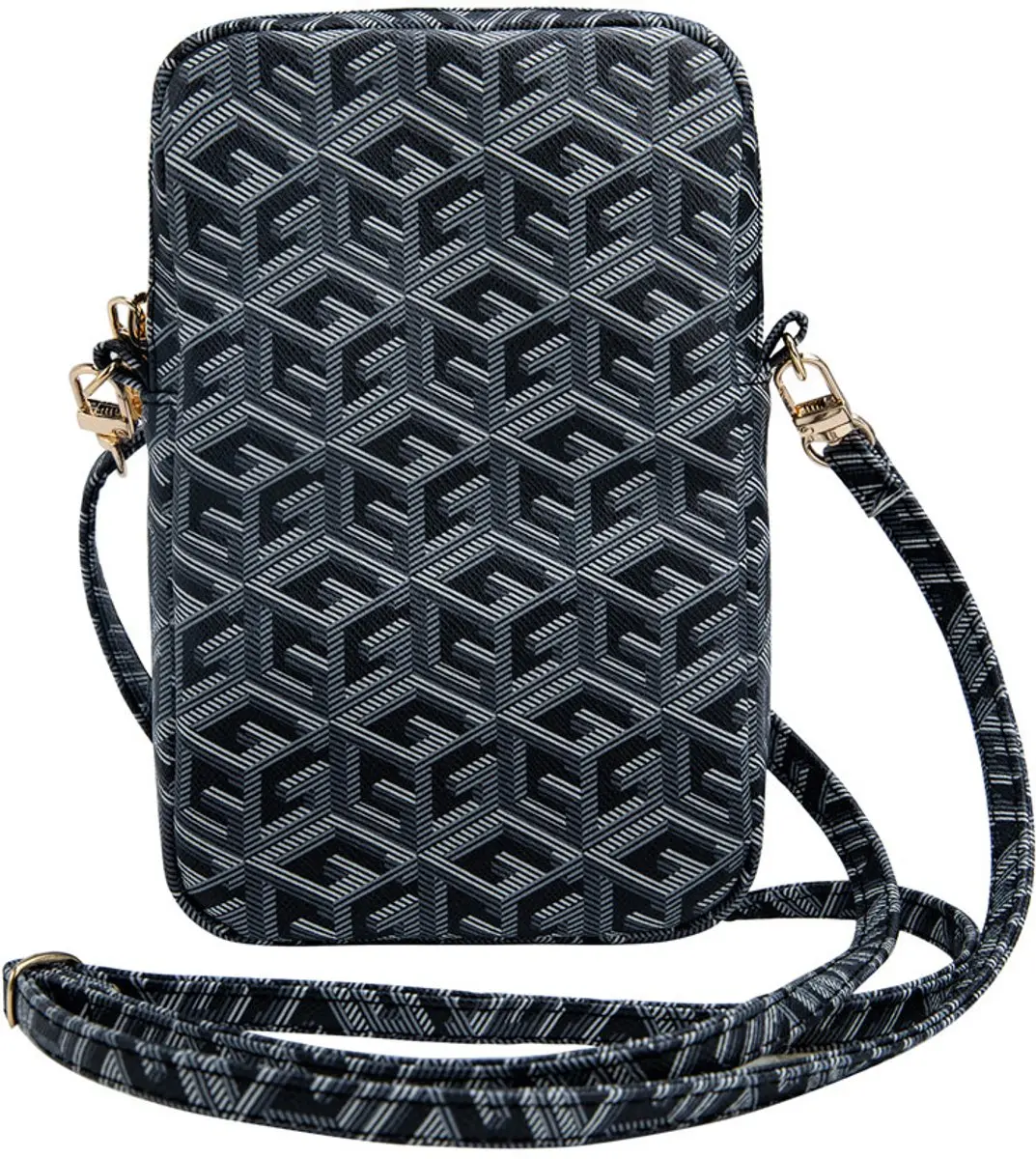 GUESS G-Cube Wallet Pouch 7 Inch - Zwart