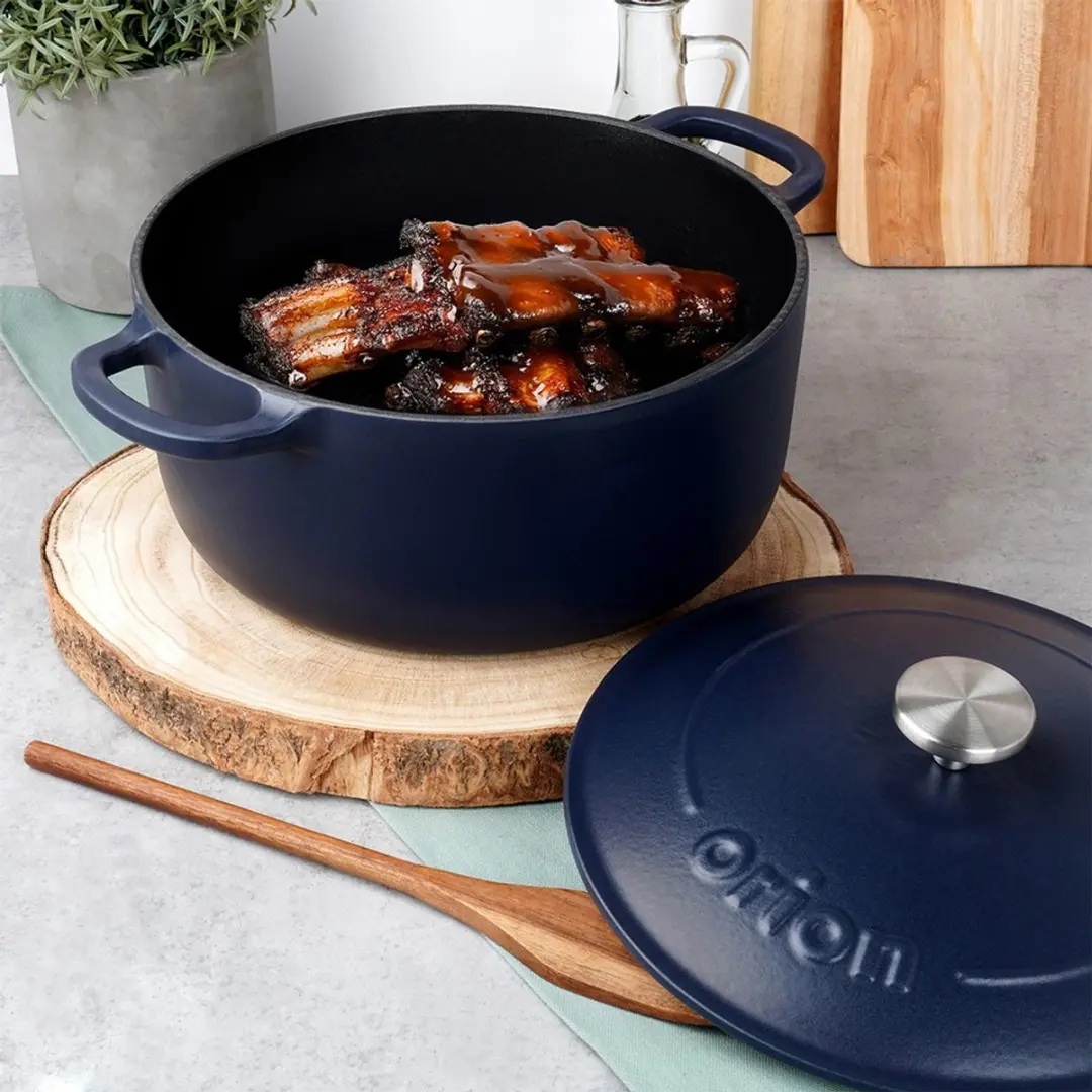 Orion Gietijzeren Braadpan 26cm - 5.2L - Donkerblauw