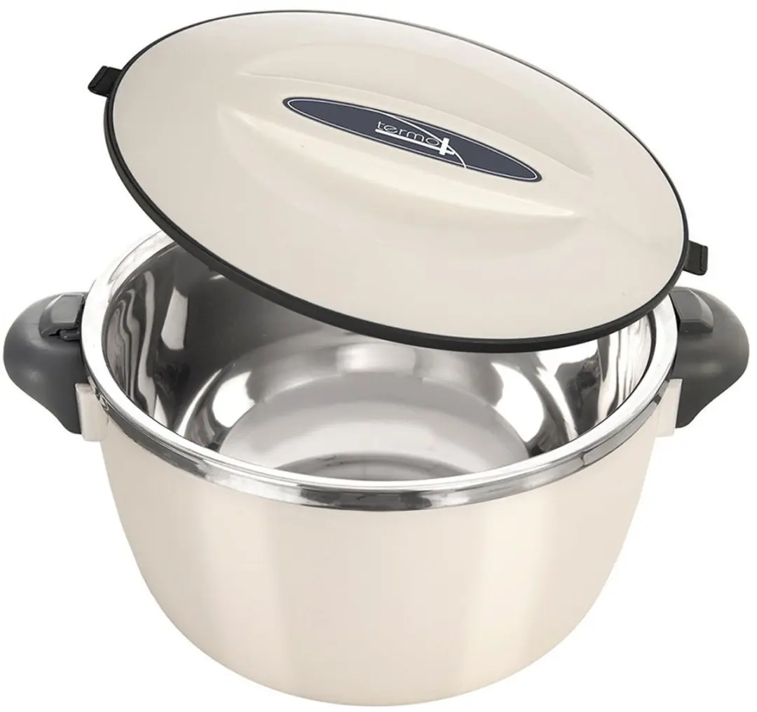 Orion Termo Serie RVS Lunch Thermos 2L - Crème/Wit/Donkergrijs