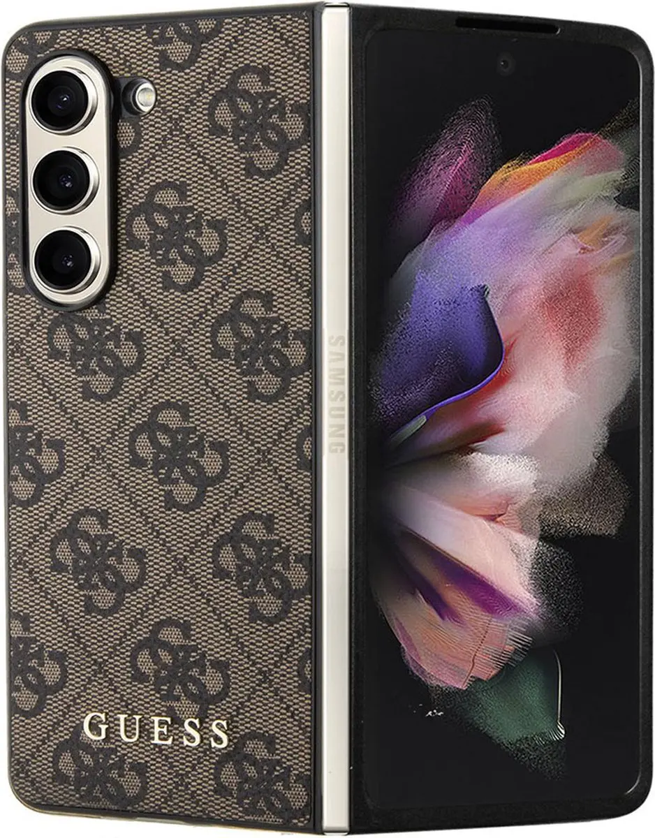 Guess Charm Hoesje Samsung Galaxy Z Fold 5 - Bruin