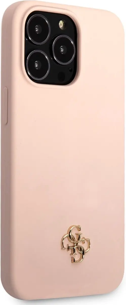 GUESS Silicone Hoes iPhone 13 Pro - Roze