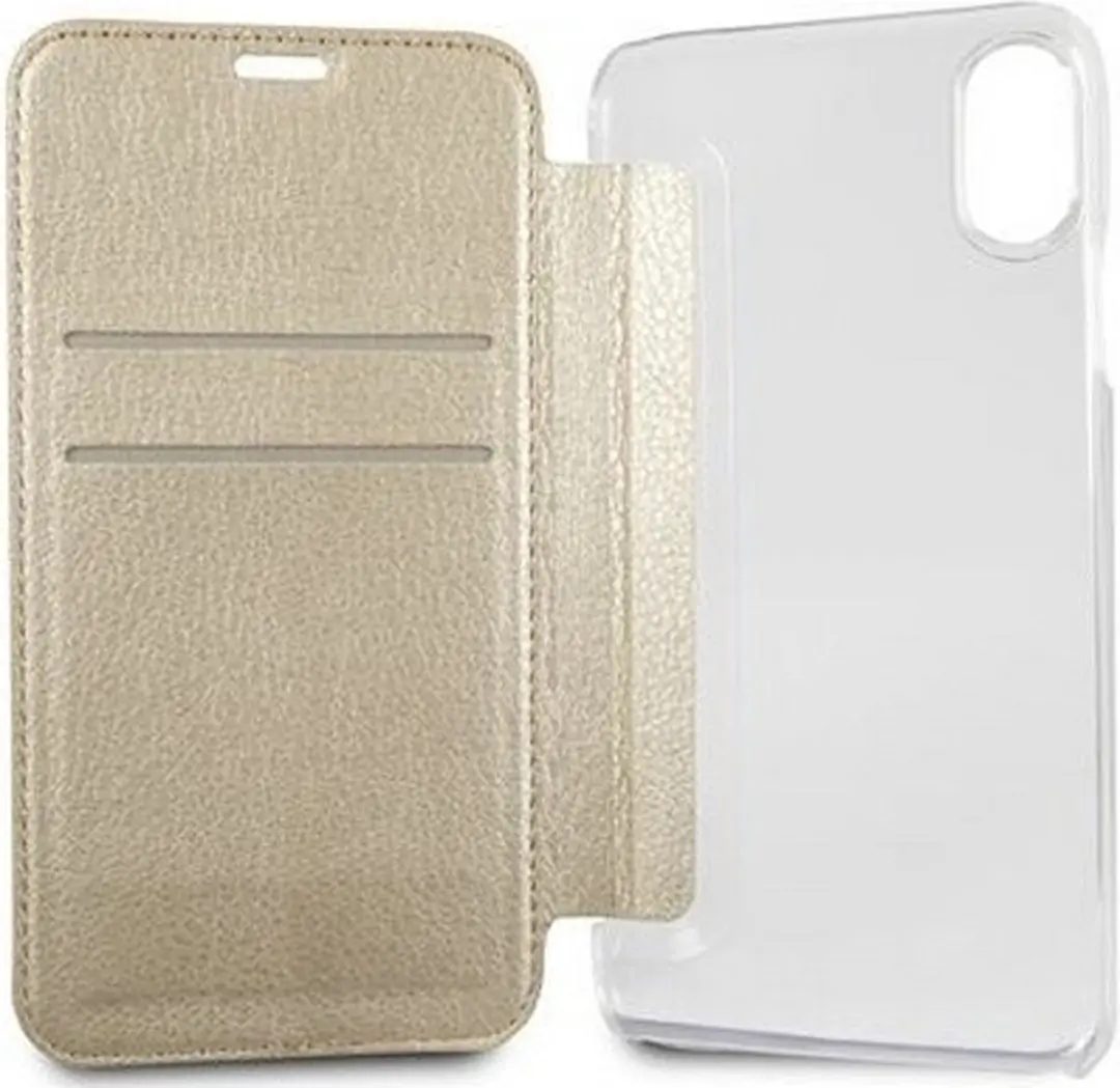 Guess Studs and Sparkle Book Case iPhone X/Xs - Goud - afbeelding 2 van 2
