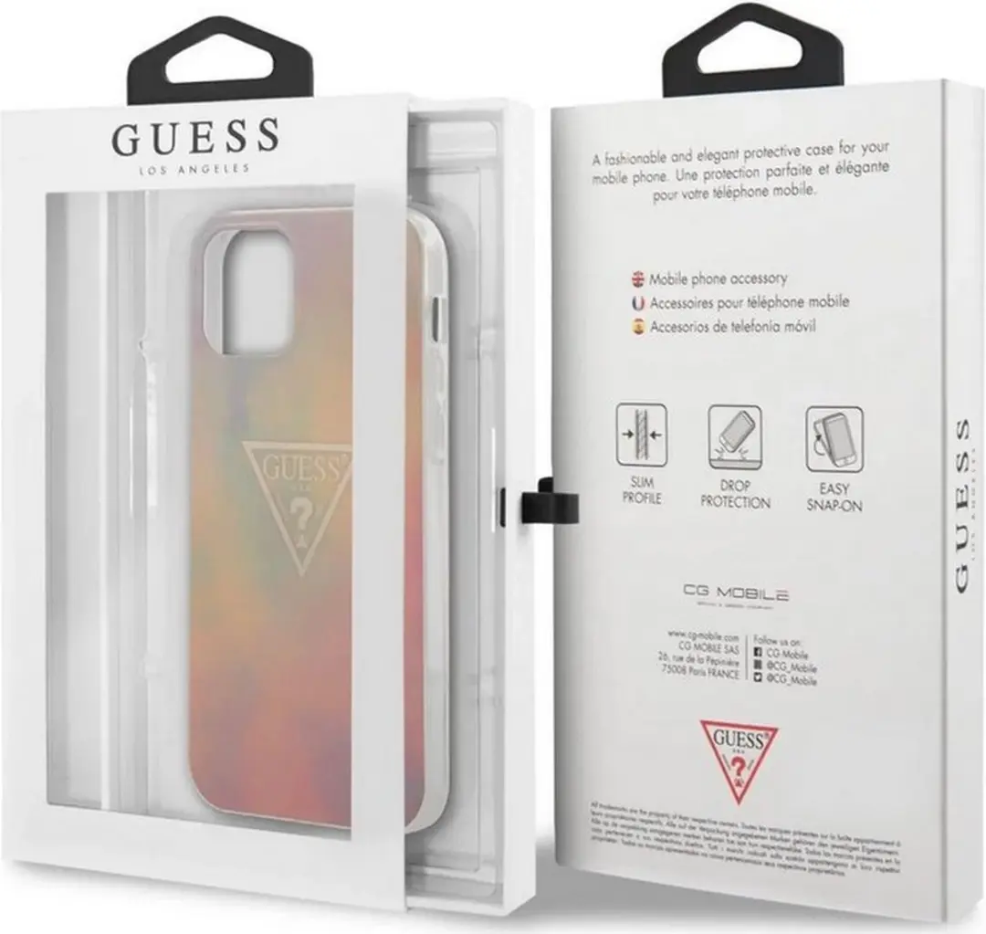 GUESS Gold Triangle Back Case - iPhone 12/12 Pro - Multicolor