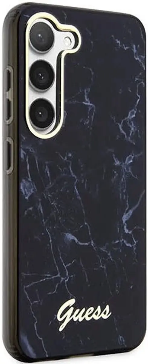 GUESS Samsung Galaxy S23 Hoesje - Marmer Zwart - MPN 3666339117375