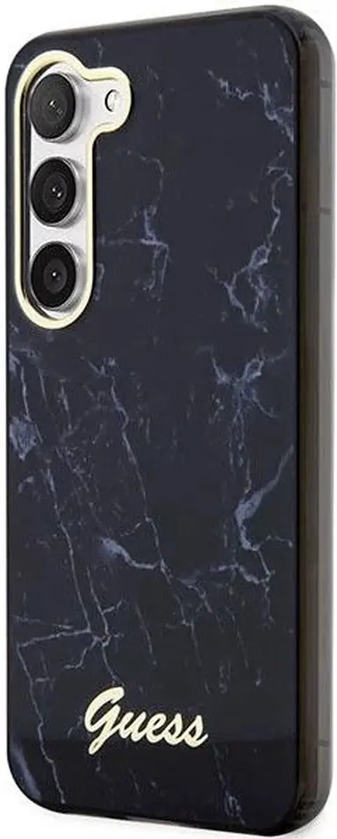GUESS Samsung Galaxy S23 Hoesje - Marmer Zwart - MPN 3666339117375
