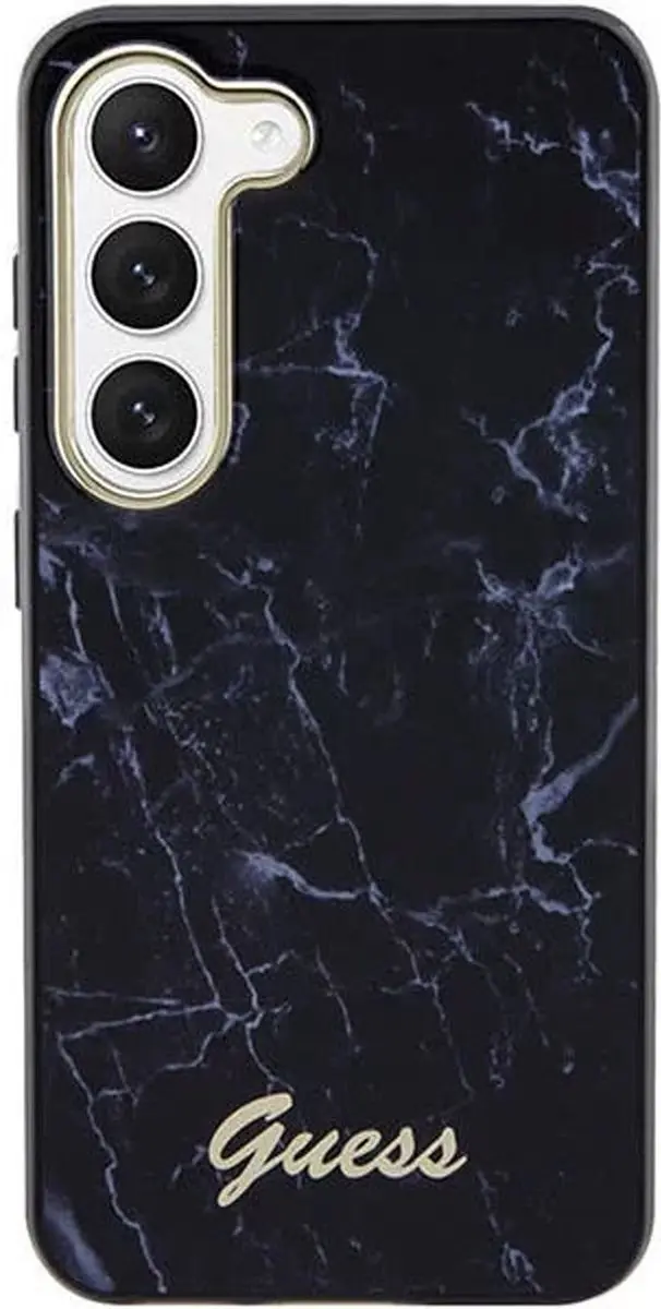 GUESS Samsung Galaxy S23 Hoesje - Marmer Zwart - MPN 3666339117375
