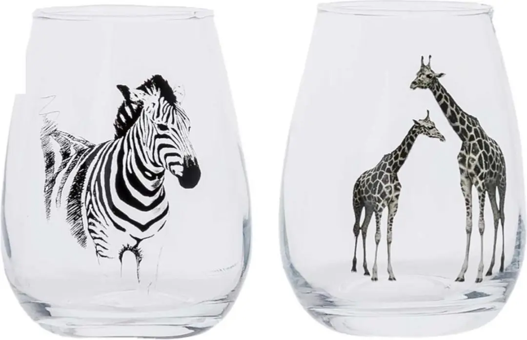 Cosy&Trendy Glas met Zebra-giraf Afbeelding