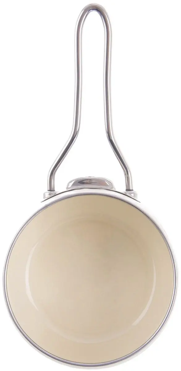 Orion Tonca Emaliërde Steelpan 15cm - Crème/Zilver