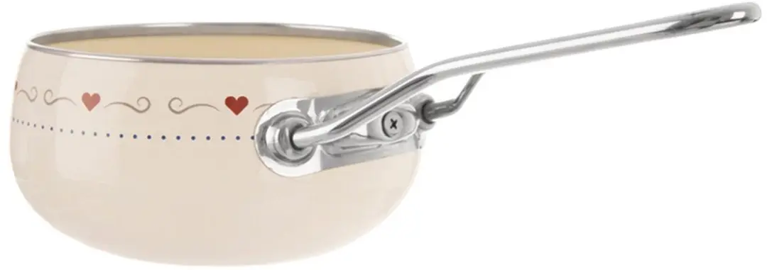 Orion Tonca Emaliërde Steelpan 15cm - Crème/Zilver
