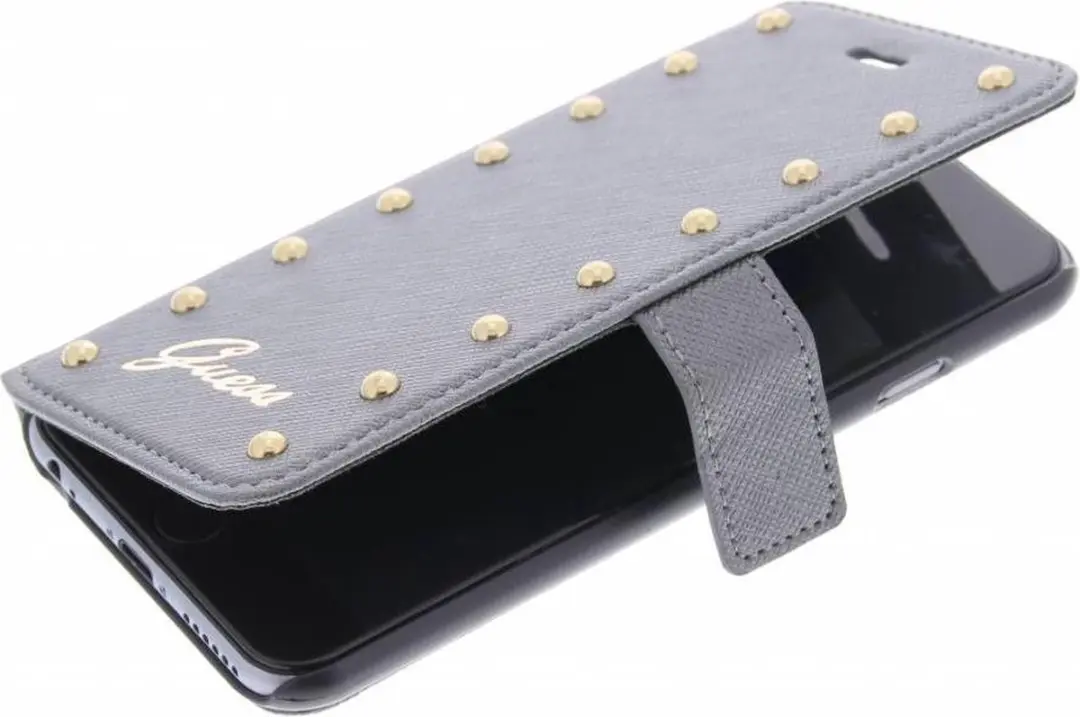 GUESS iPhone 6/6s Hoesje - Zilver - Kunstleer