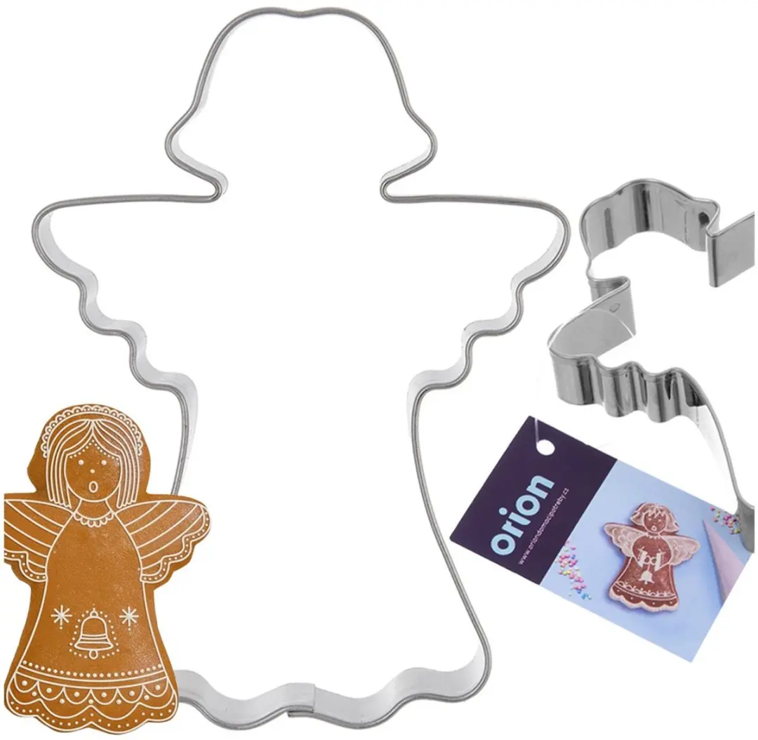 Orion Edelstalen Koekjessnijder Engel 8cm - Zilver