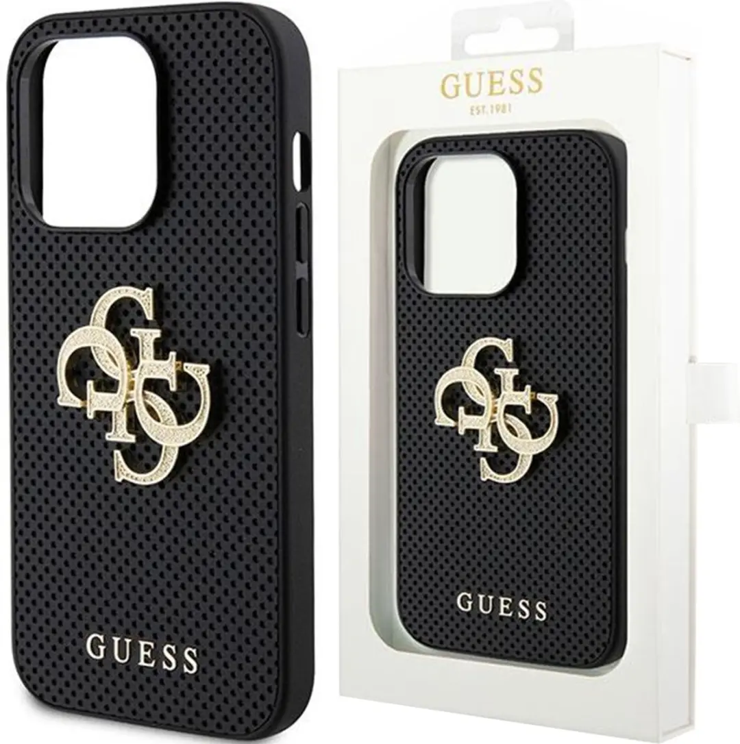 GUESS Perforated Back Case GUHCP15LPSP4LGK - iPhone 15 Pro - Zwart - afbeelding 6 van 6