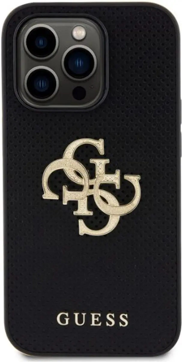 GUESS Perforated Back Case GUHCP15LPSP4LGK - iPhone 15 Pro - Zwart