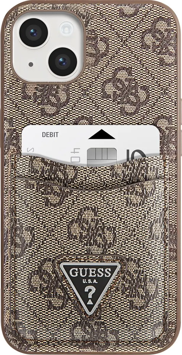 GUESS Hoesje iPhone 14 Plus - PU 4G Bruin