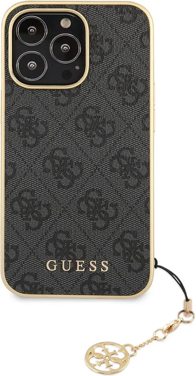 GUESS iPhone 13 Pro Max Hardcase Charms Collection - Donkergrijs
