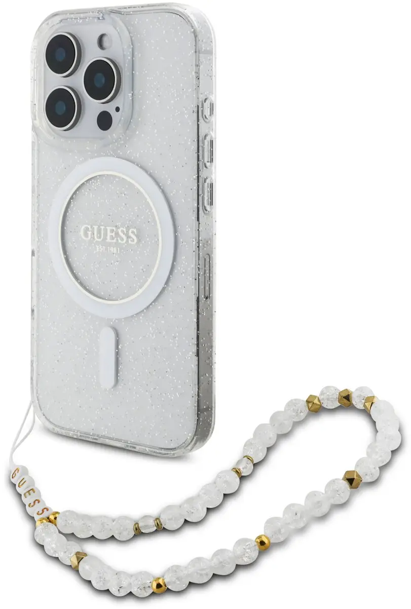 GUESS iPhone 16 Pro MagSafe Hoesje - Transparant - 12381