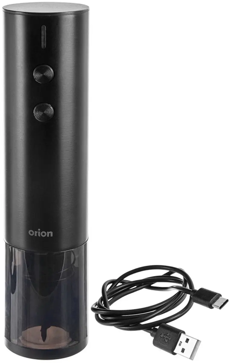 Orion Elektrische Wijnopener - USB-C - Foliesnijder - Zwart