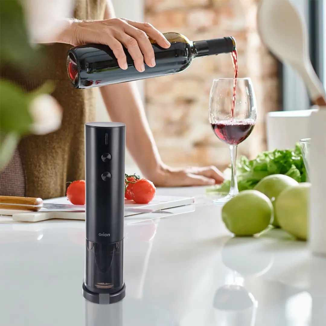 Orion Elektrische Wijnopener - USB-C - Foliesnijder - Zwart