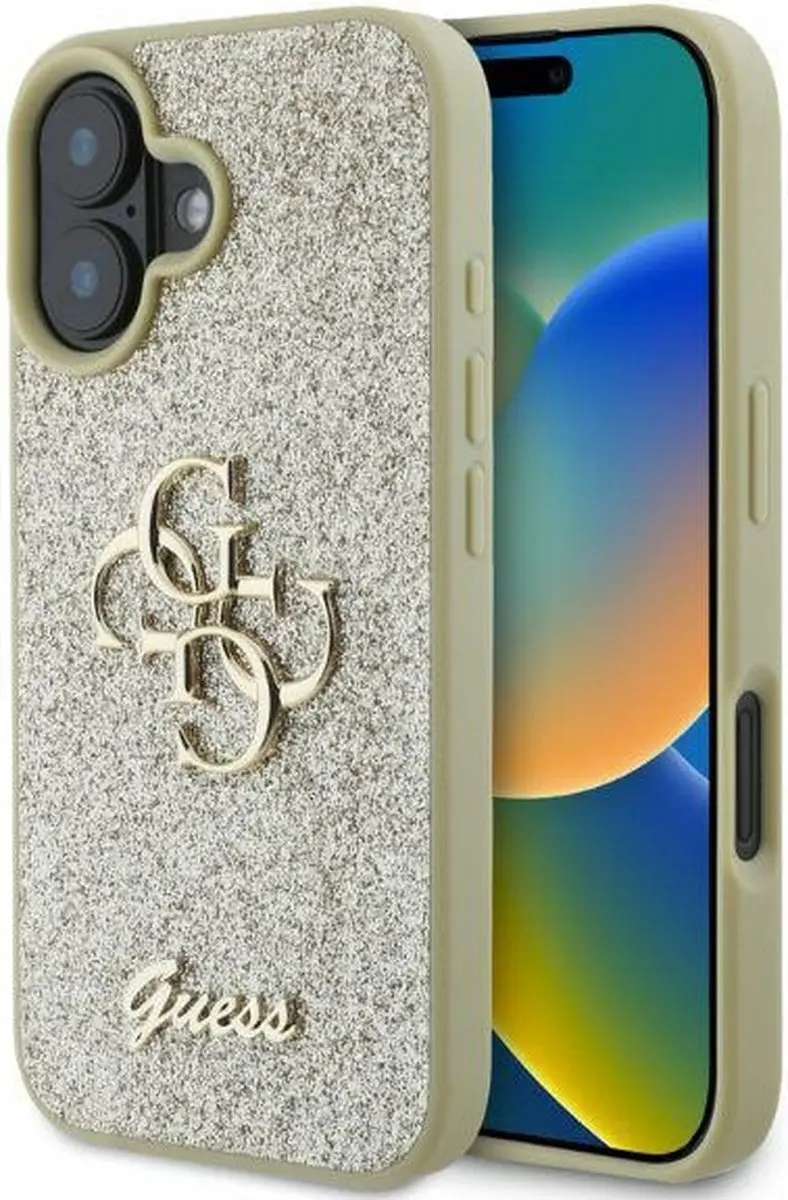 GUESS iPhone 16 Hardcase GUHCP16SHG4SGD - Goud