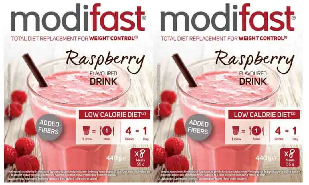 Modifast Weight Control Milkshake Framboos - 2x8x55g
