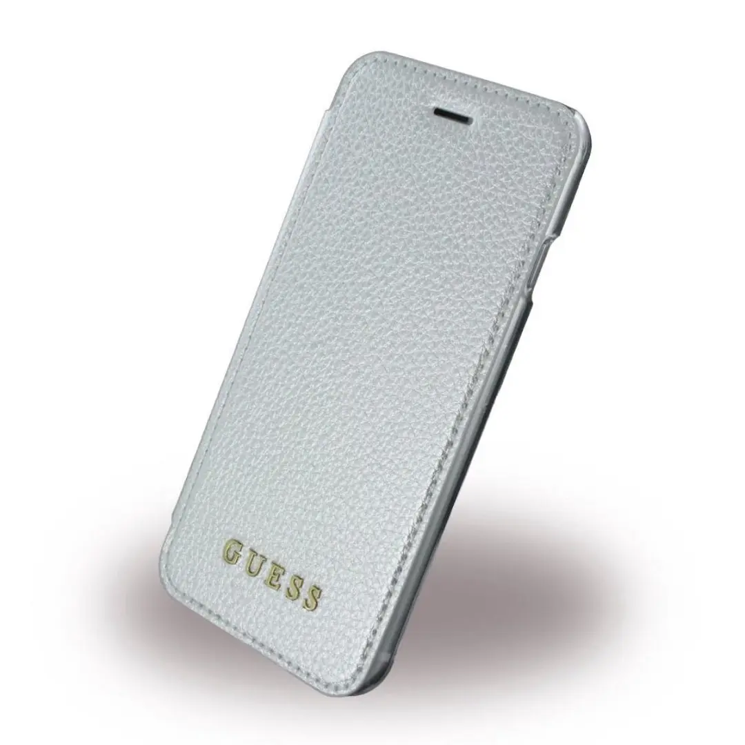 GUESS iPhone 7 Hoesje Zilver Kunstleer - afbeelding 6 van 6