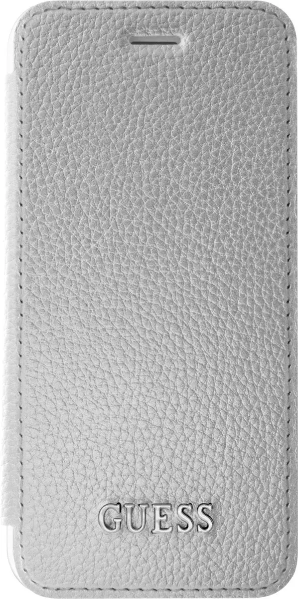 GUESS iPhone 7 Hoesje Zilver Kunstleer