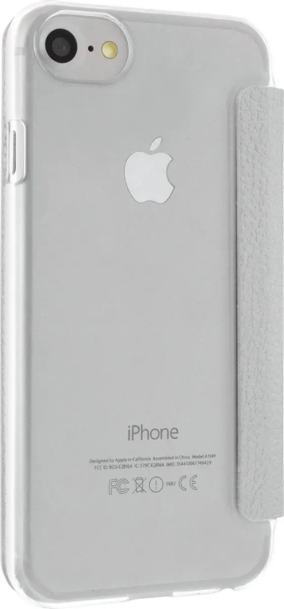 GUESS iPhone 7 Hoesje Zilver Kunstleer
