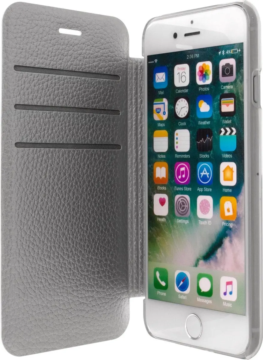 GUESS iPhone 7 Hoesje Zilver Kunstleer