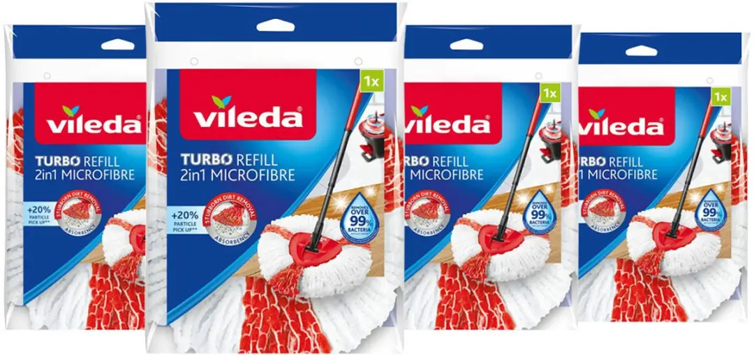 Vileda Turbo 2-in-1 Navulling - 4 Stuks