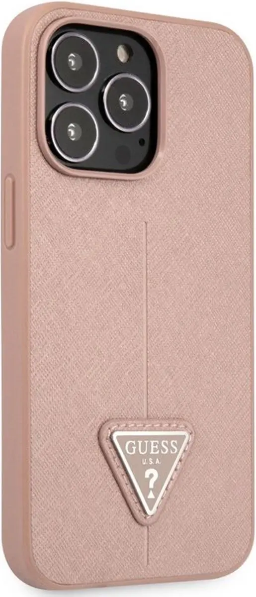 GUESS Saffiano iPhone 13 Pro Max Hoesje - Roze