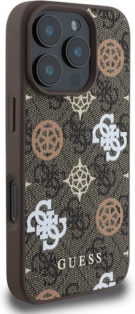 GUESS iPhone 16 Pro Backcover Magsafe - Zwart GUHMP16LP4PWPK