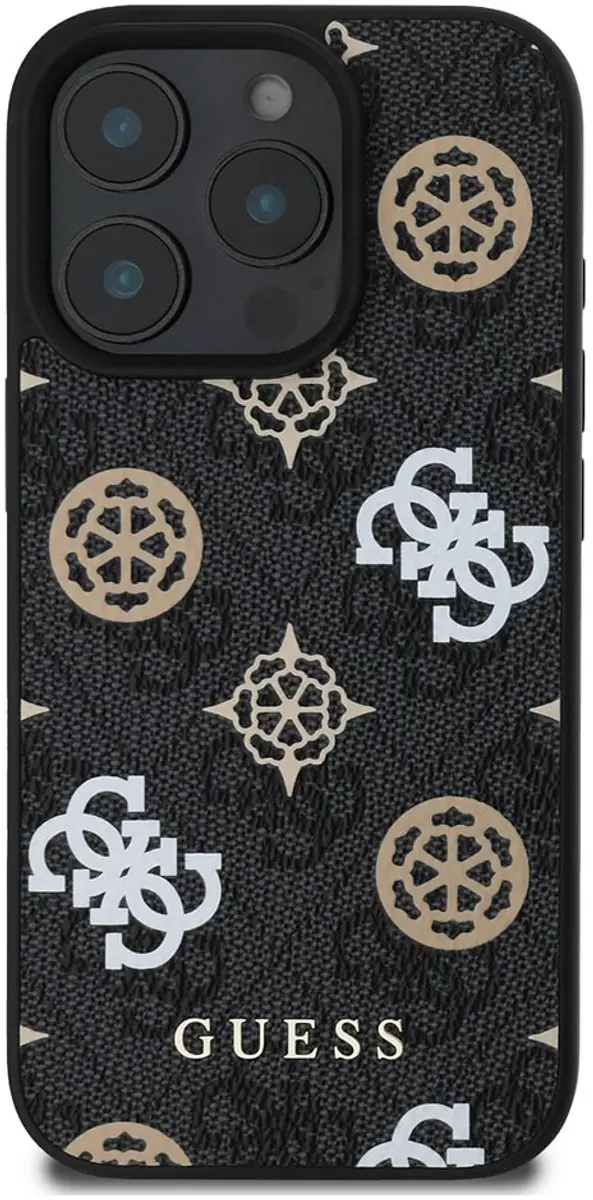 GUESS iPhone 16 Pro Backcover Magsafe - Zwart GUHMP16LP4PWPK