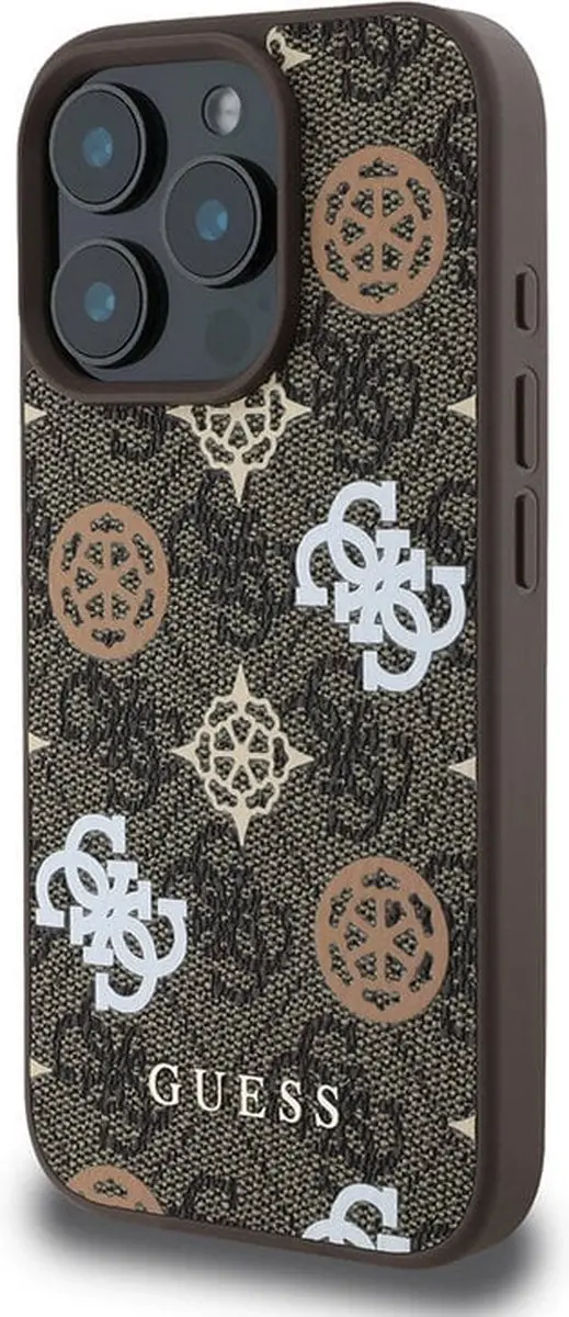 GUESS iPhone 16 Pro Backcover Magsafe - Zwart GUHMP16LP4PWPK