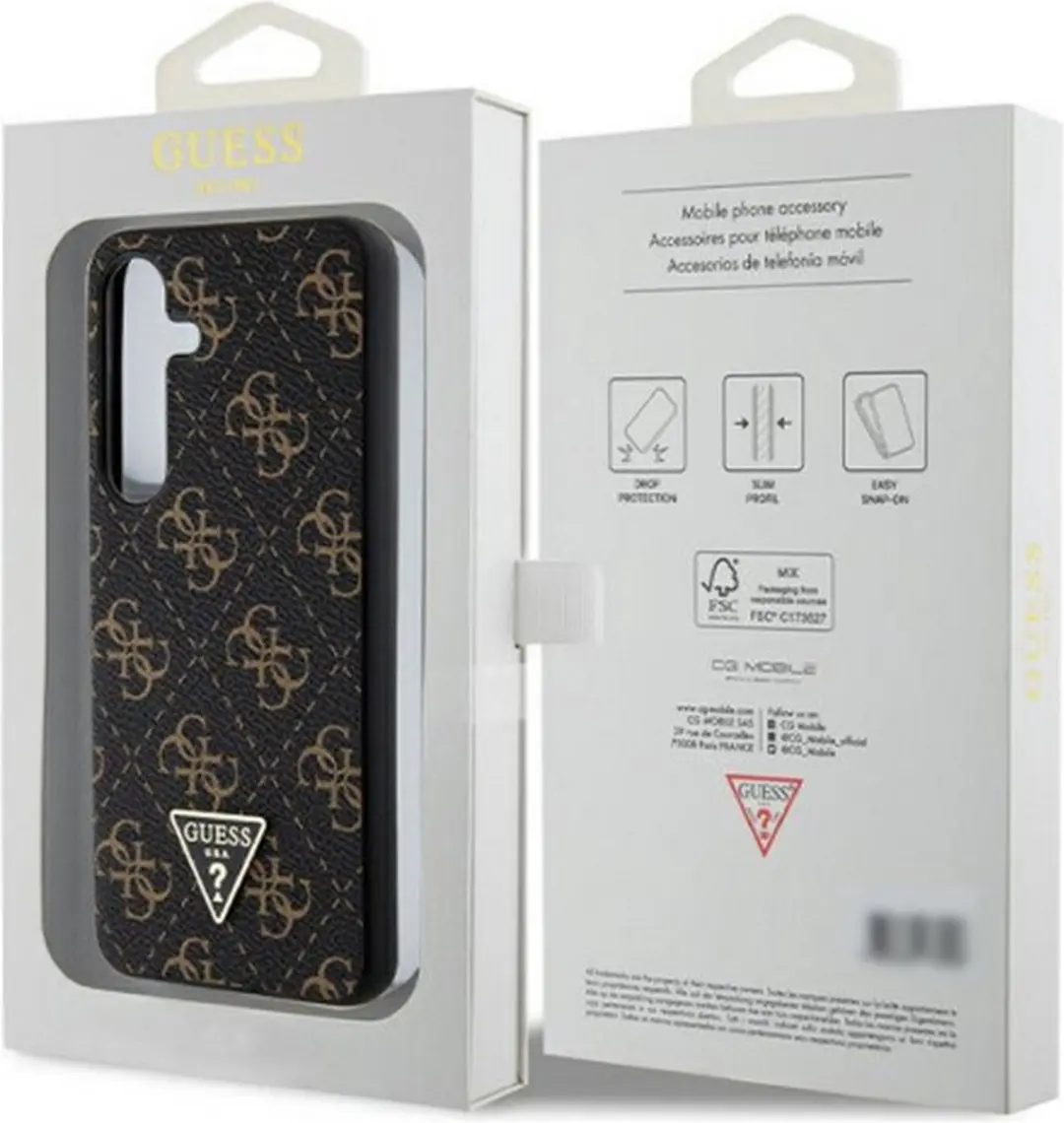 GUESS 4G Triangle Logo Hoesje - Samsung Galaxy S24 - Zwart - afbeelding 4 van 6