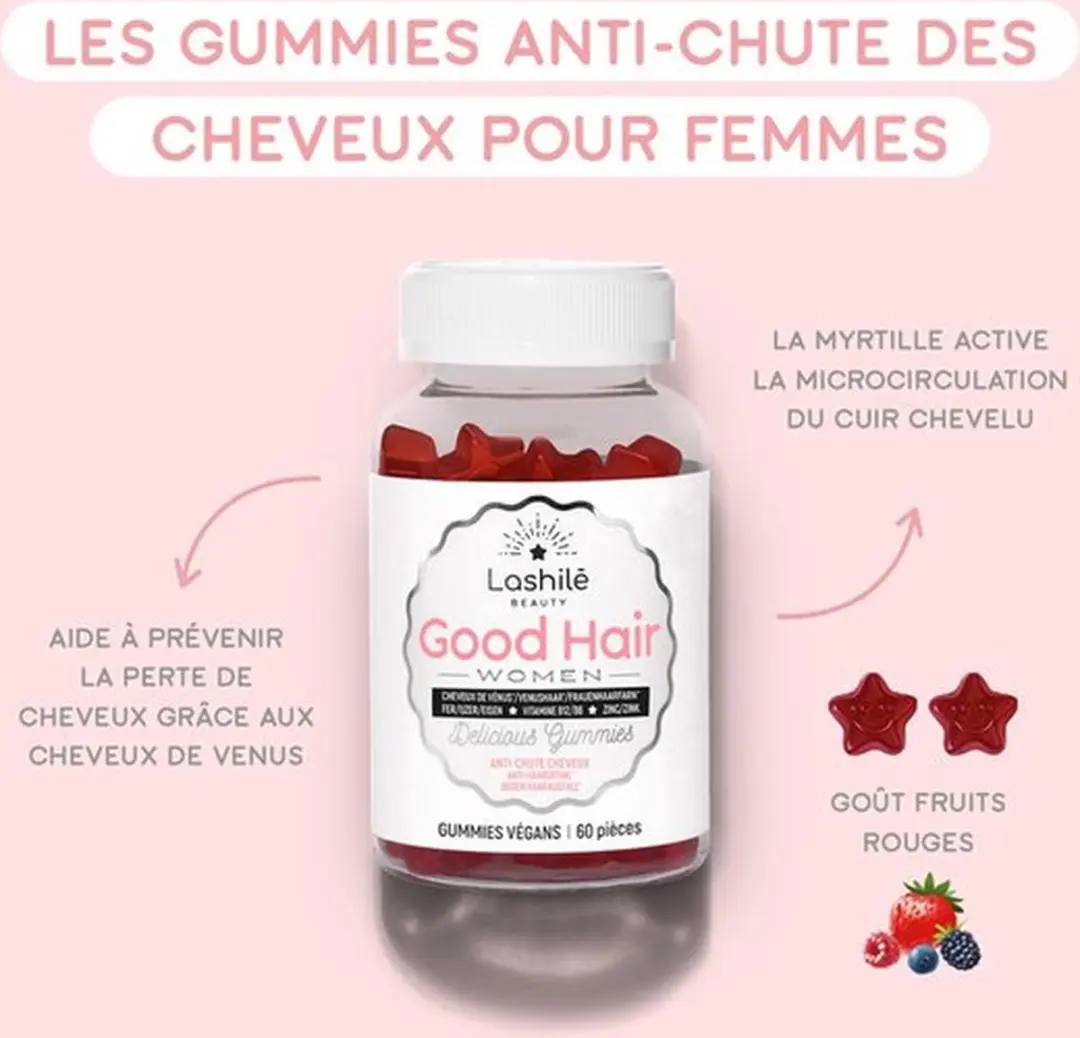 Lashilé Beauty Good Hair Vitamines - 60 Suikervrije Gummies