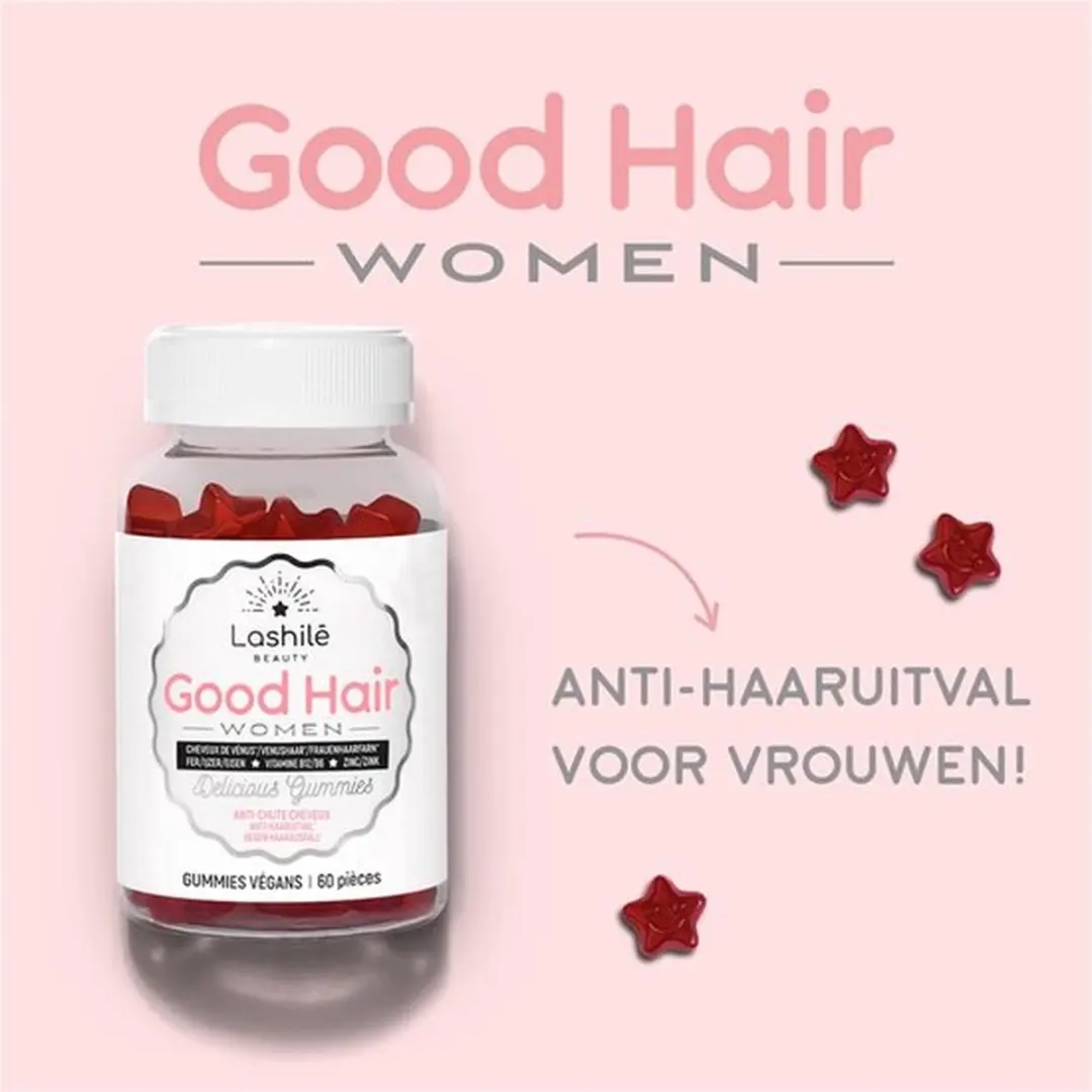 Lashilé Beauty Good Hair Vitamines - 60 Suikervrije Gummies