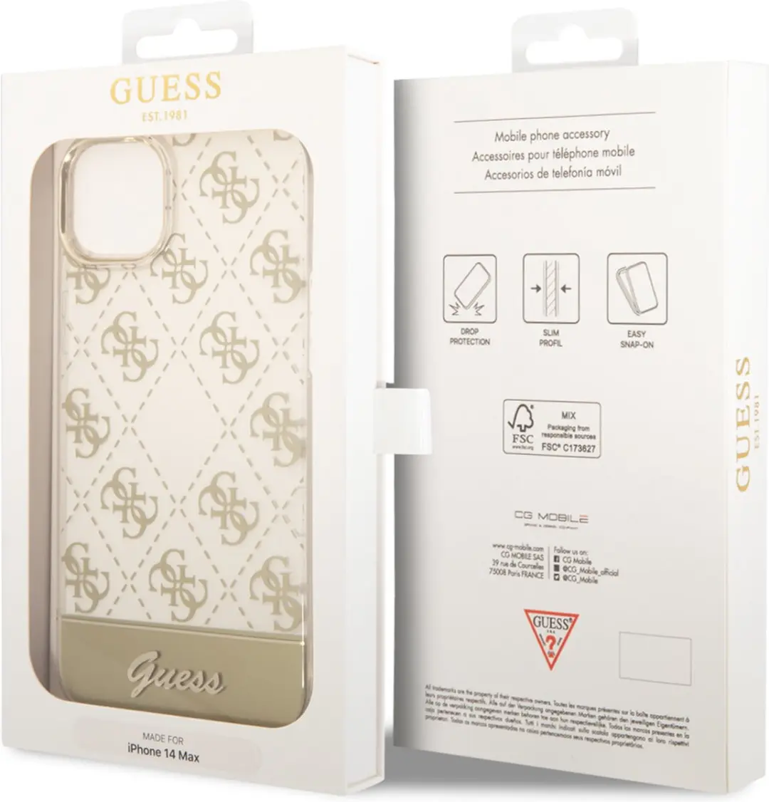 GUESS Telefoonhoesje iPhone 14 Plus - Goud - MagSafe - afbeelding 6 van 6