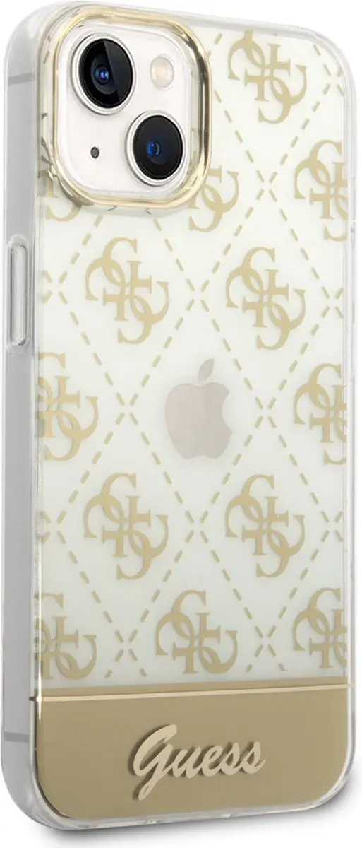 GUESS Telefoonhoesje iPhone 14 Plus - Goud - MagSafe