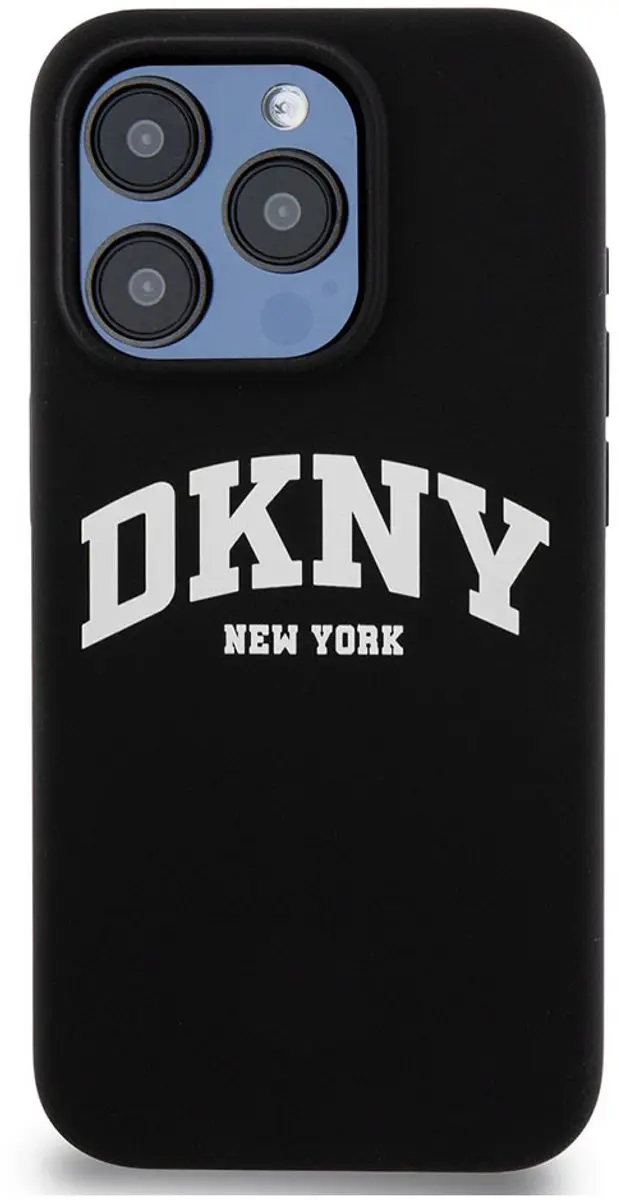 DKNY Silicone Arch Logo Back Case DKHMP15LSNYACH - iPhone 15 Pro - Zwart