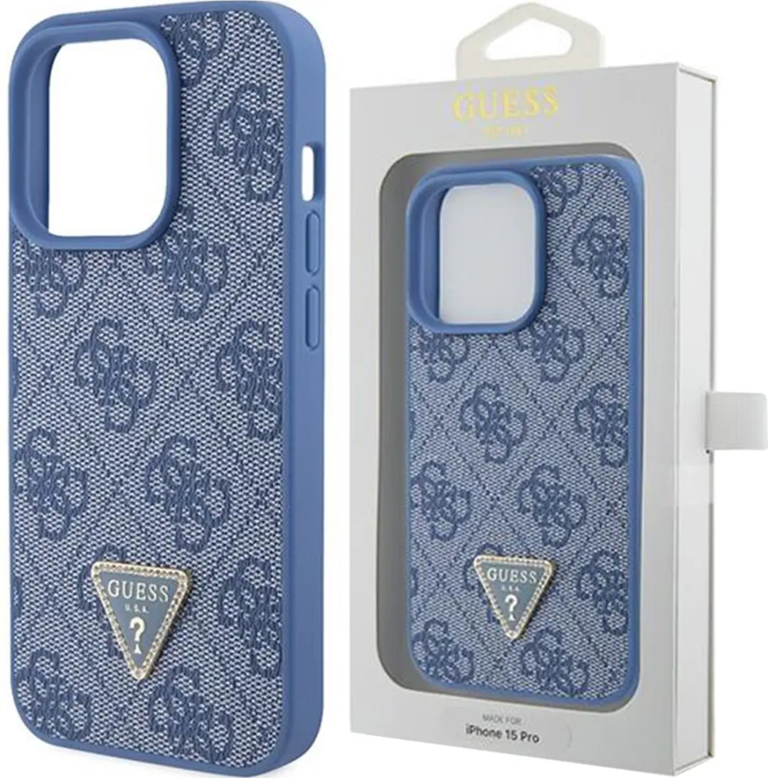 GUESS iPhone 15 Pro Hardcase Triangle Blauw SH00069055